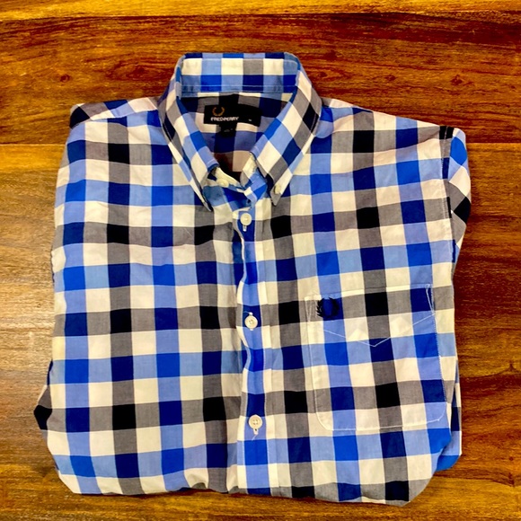Fred Perry Other - Fred Perry button down gingham men’s shirt Medium